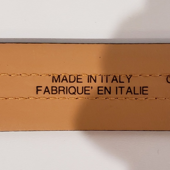 L'Abate Rosso Brown Italian Leather Belt 32 - Picture 4 of 5